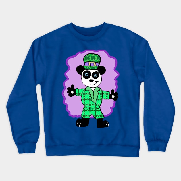 Irish Panda Character Crewneck Sweatshirt by Eric03091978